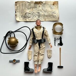 Vintage G.I. Joe Deep Sea Diver Set (1965) – Hasbro 12” Figure with Accessories